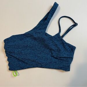 Bombshell One Shoulder Sports Bra Women's S Blue